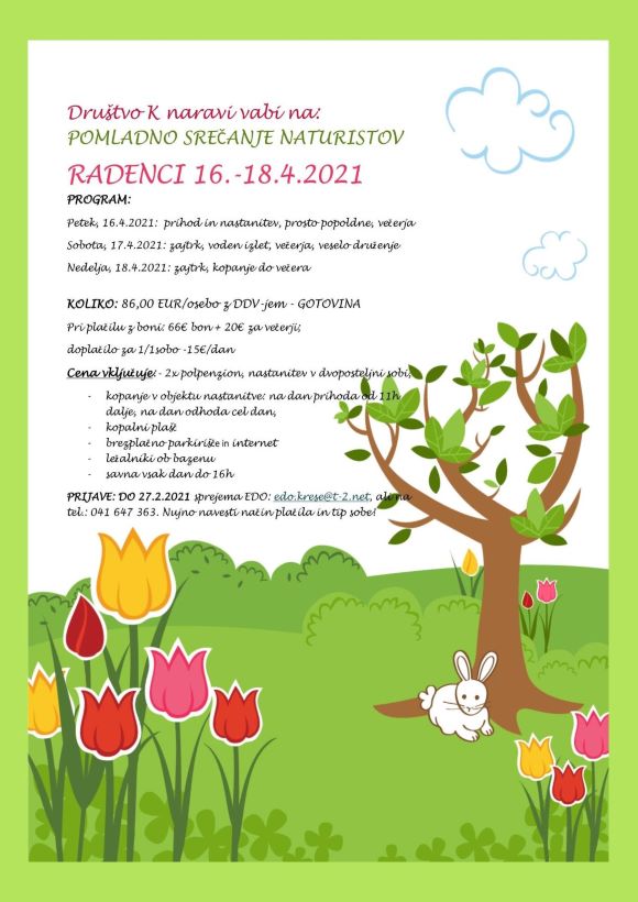 POMLADNI VIKEND NATURISTOV RADENCI - VABILO